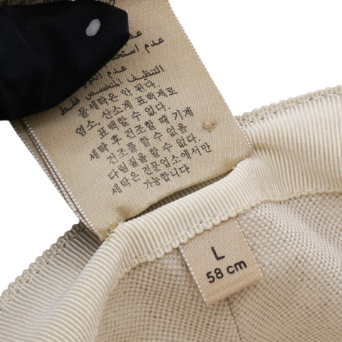 Gucci GG Supreme Monogram Les Pommes Bob Apple Bucket Hat Beige Ebony Size 58/L 