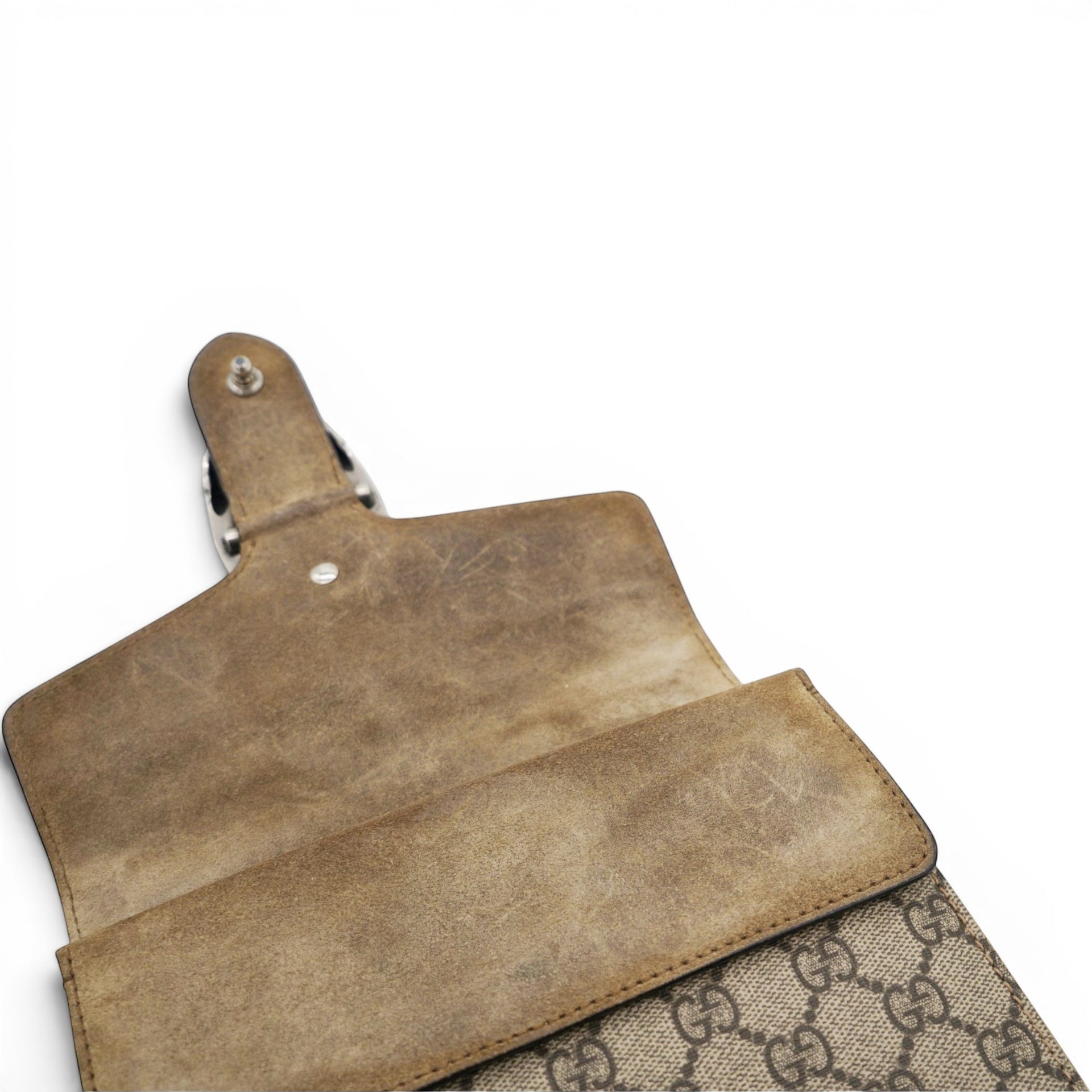 Gucci GG Supreme Monogram Mini Dionysus Shoulder Bag Taupe 