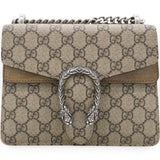 Gucci GG Supreme Monogram Mini Dionysus Shoulder Bag Taupe 