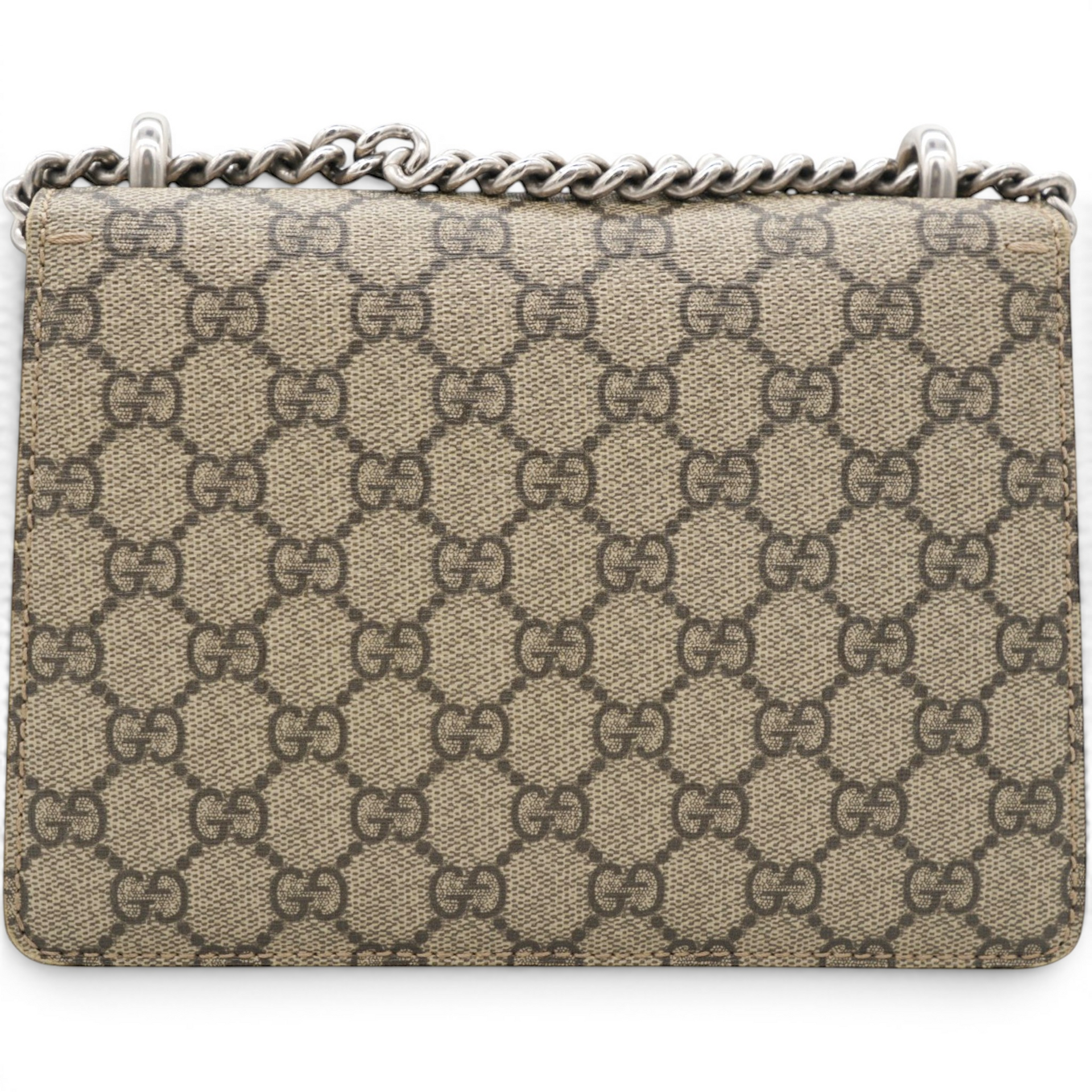 Gucci GG Supreme Monogram Mini Dionysus Shoulder Bag Taupe 