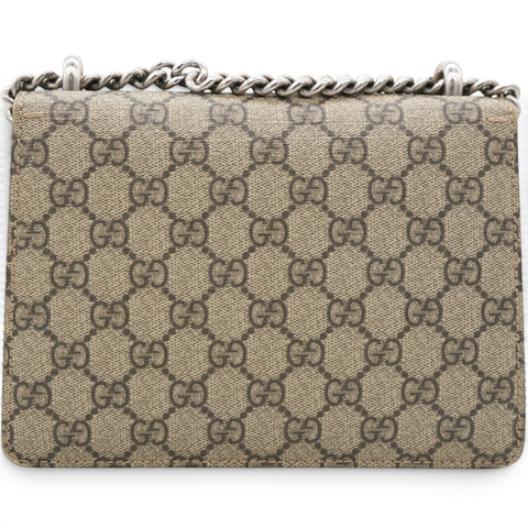 Gucci GG Supreme Monogram Mini Dionysus Shoulder Bag Taupe 