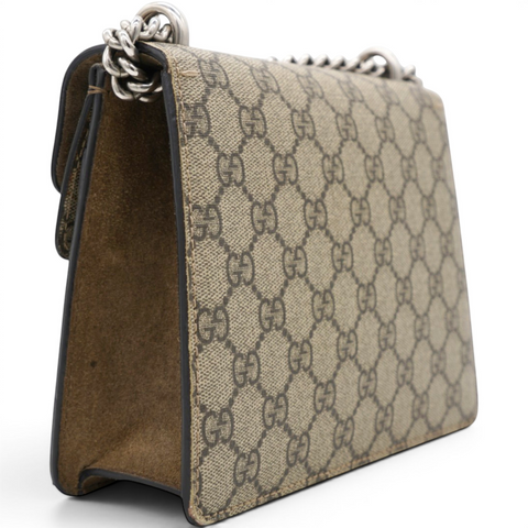 Gucci GG Supreme Monogram Mini Dionysus Shoulder Bag Taupe 