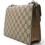 Gucci GG Supreme Monogram Mini Dionysus Shoulder Bag Taupe 