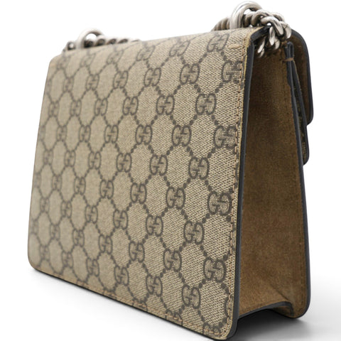 Gucci GG Supreme Monogram Mini Dionysus Shoulder Bag Taupe 
