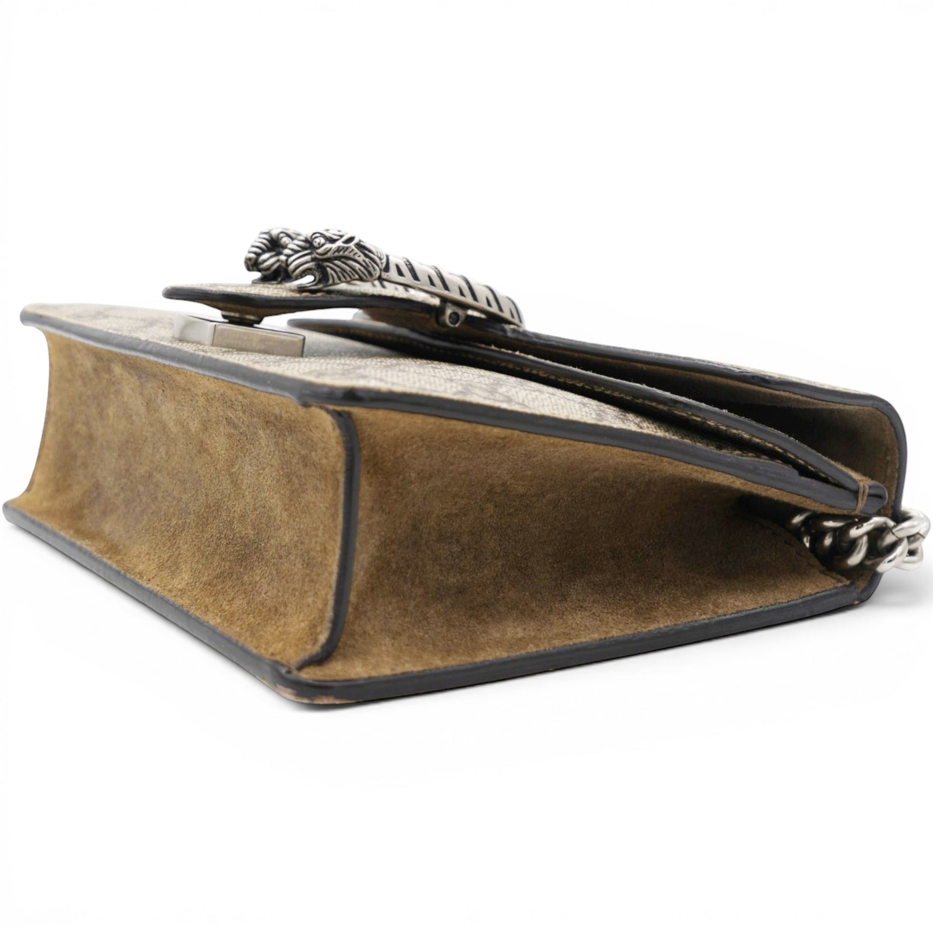Gucci GG Supreme Monogram Mini Dionysus Shoulder Bag Taupe 