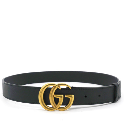 Gucci Leather Double G Belt 80 Black 