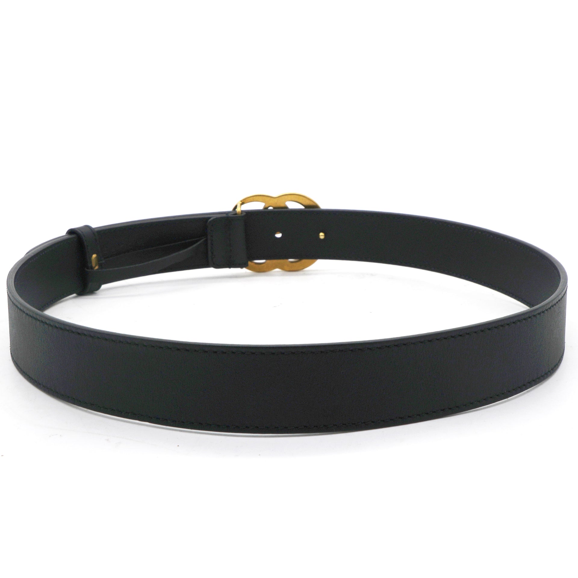 Gucci Leather Double G Belt 80 Black 