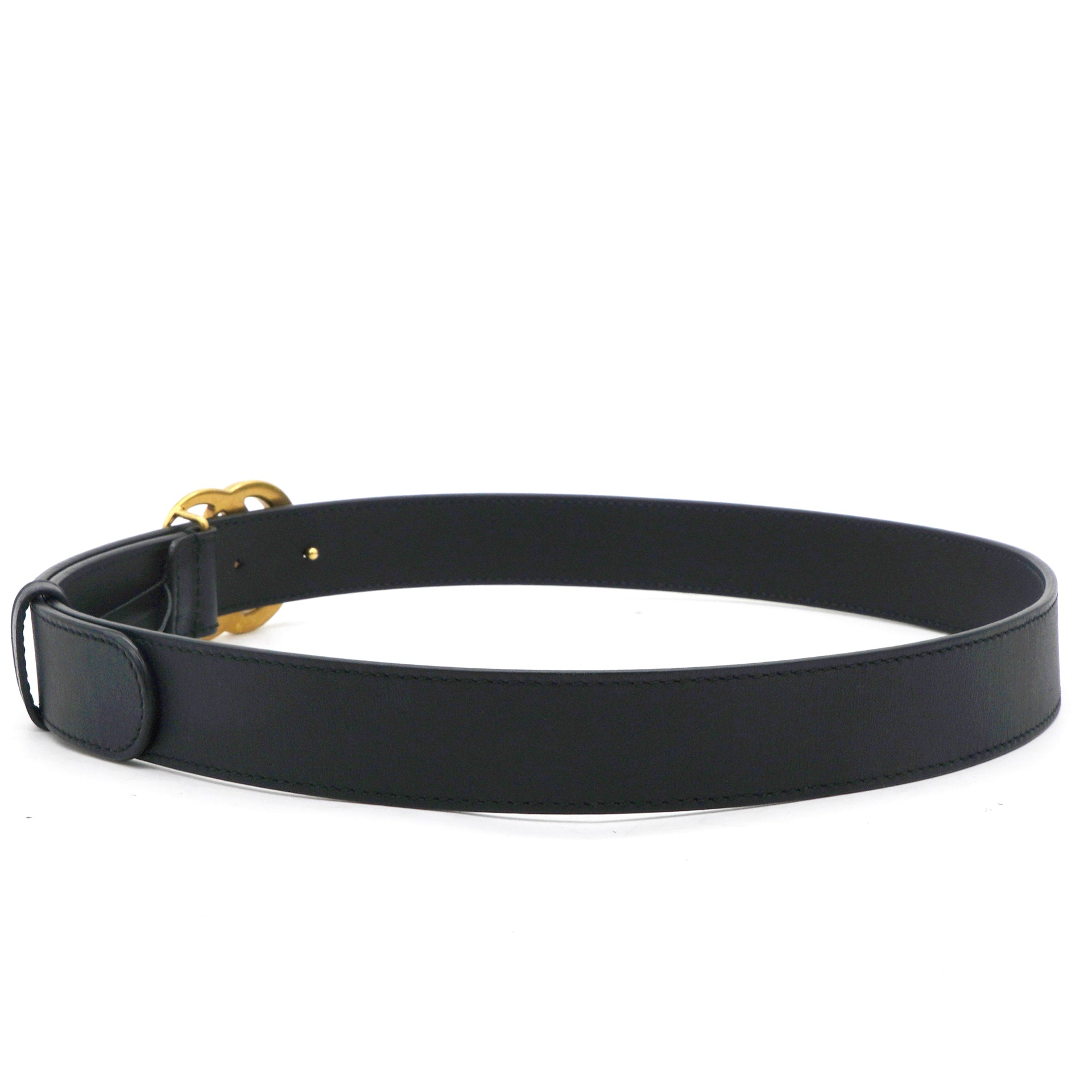 Gucci Leather Double G Belt 80 Black 