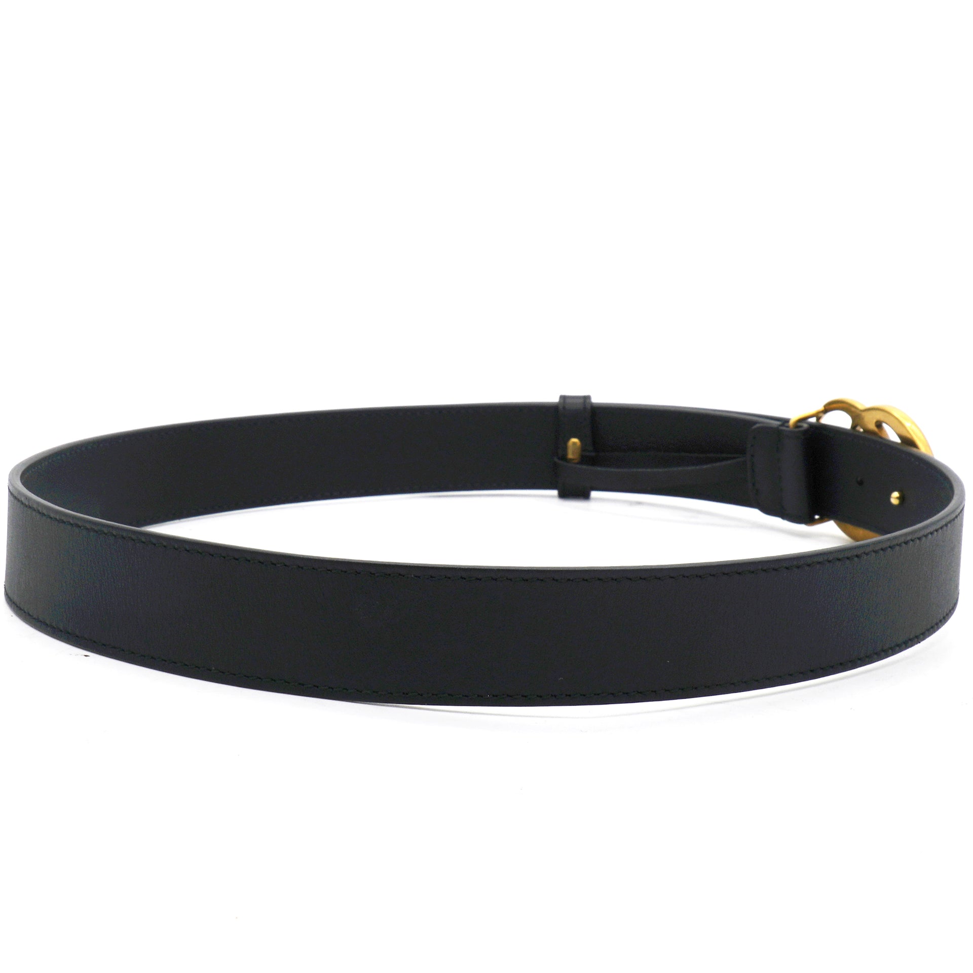 Gucci Leather Double G Belt 80 Black 