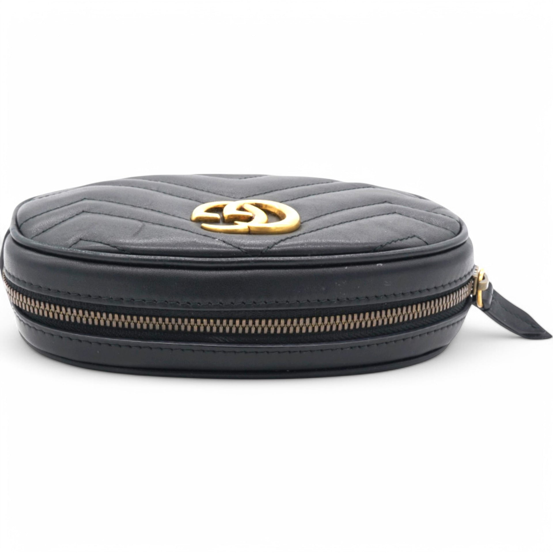 Gucci Matelasse GG Marmont Belt Bag Black 