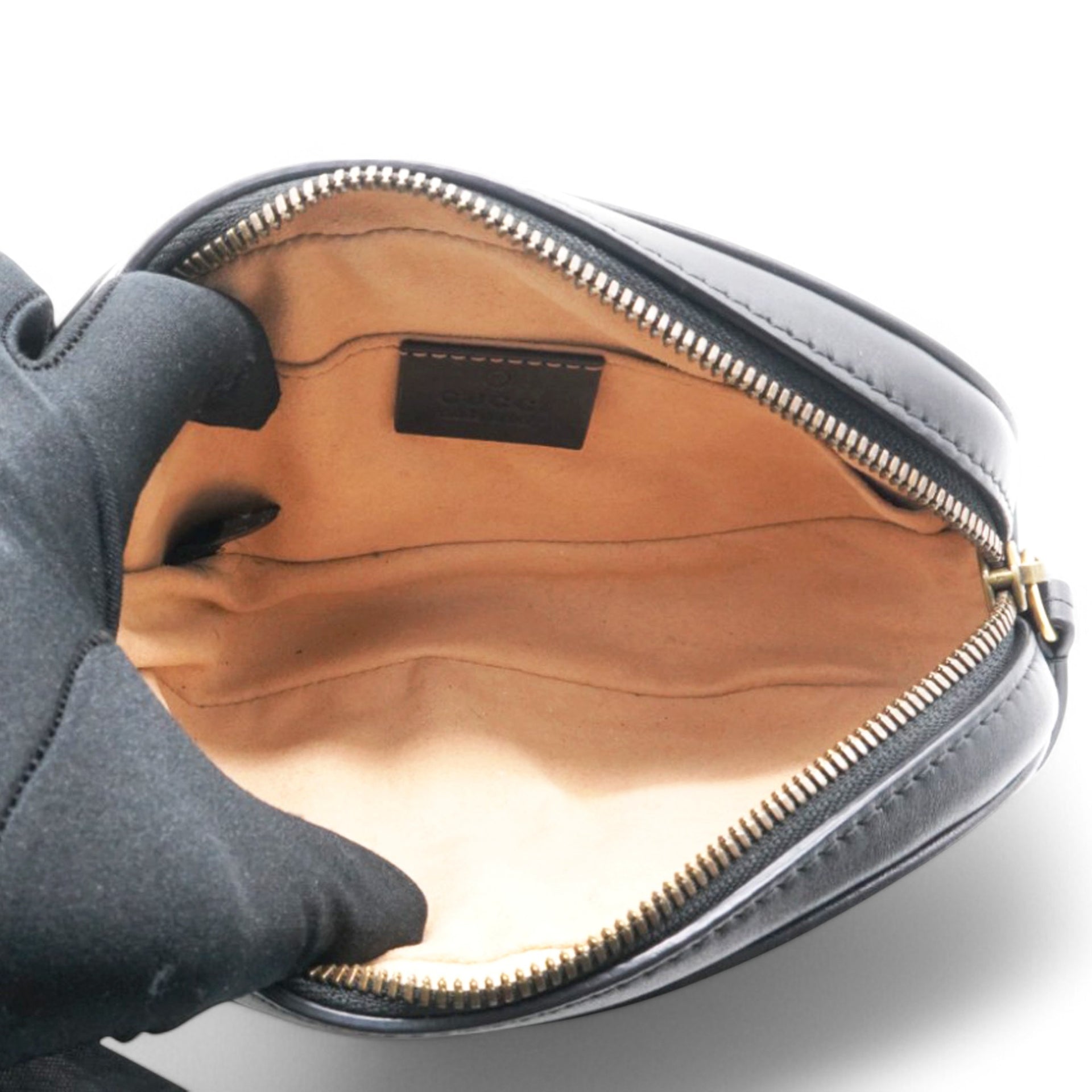 Gucci Matelasse GG Marmont Belt Bag Black 