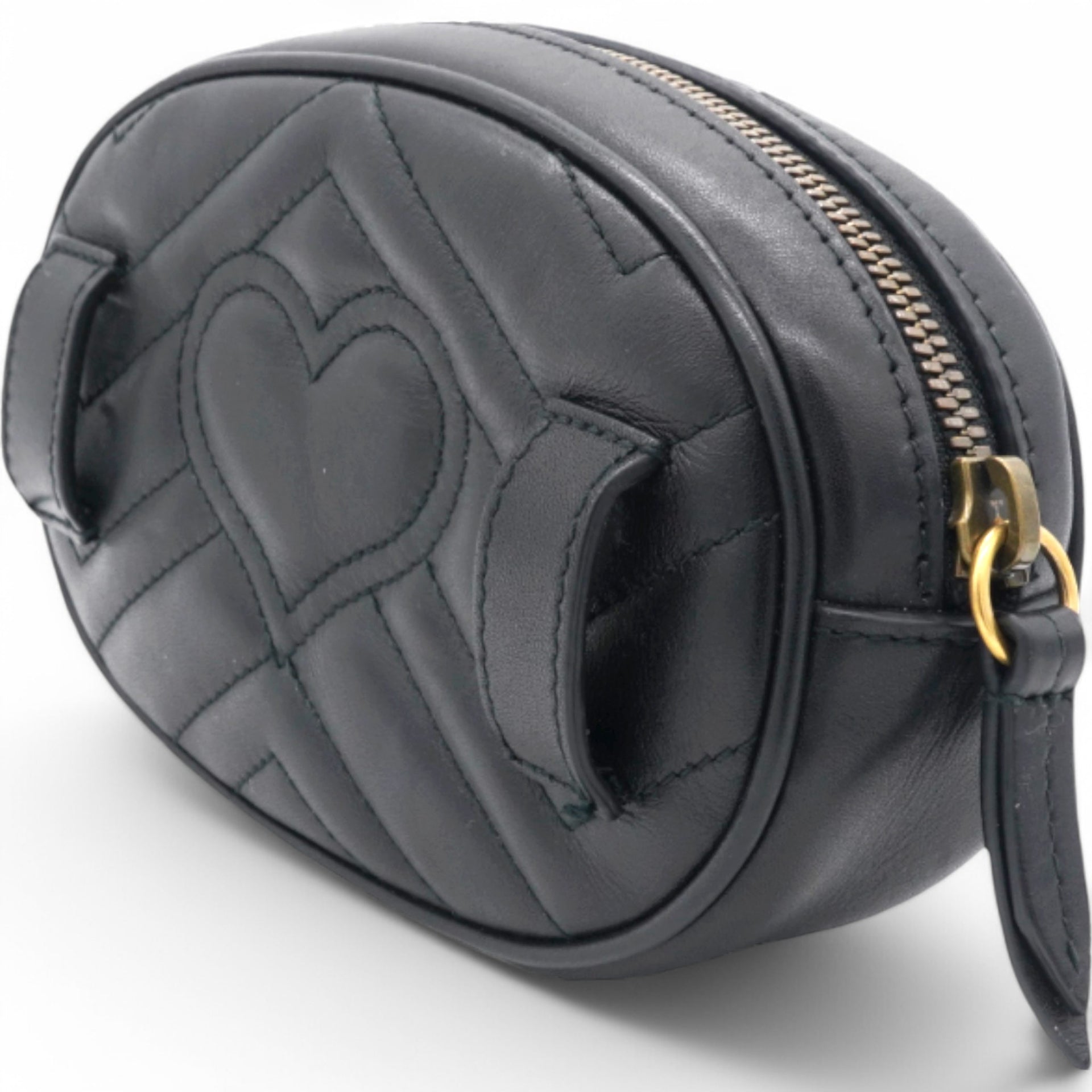 Gucci Matelasse GG Marmont Belt Bag Black 