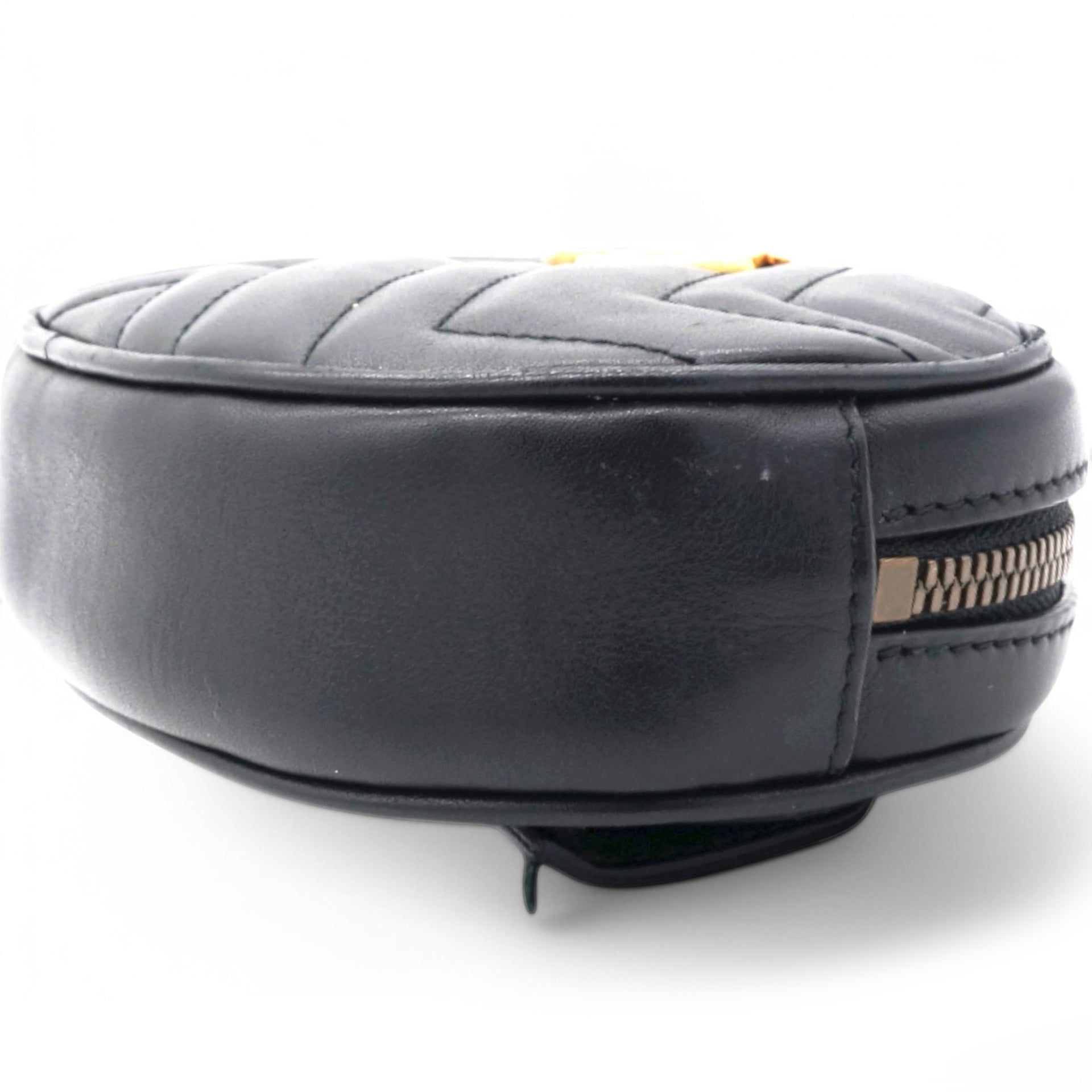 Gucci Matelasse GG Marmont Belt Bag Black 