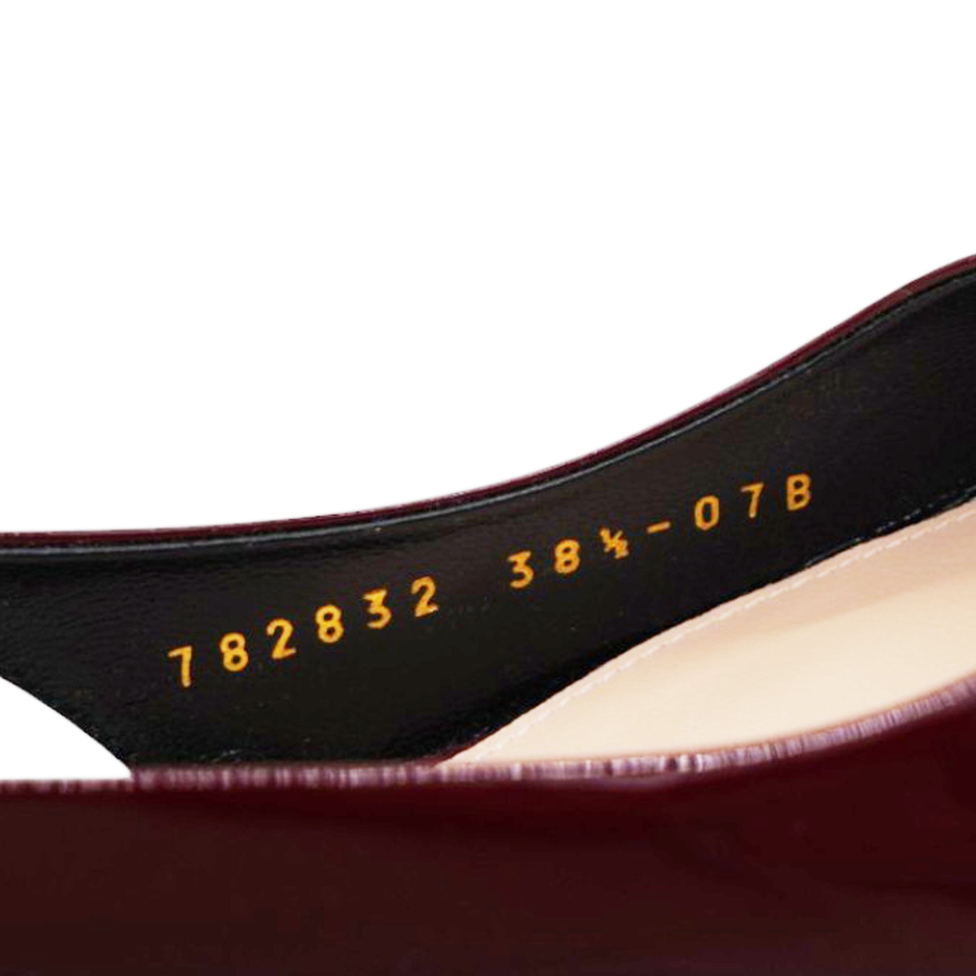 Gucci Patent Signoria Slingback Pumps Rosso Ancora Size38.5 