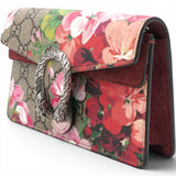 Gucci Pink/Beige GG Supremes Canvas Super Micro Blooms Dionysus Chain Bag 