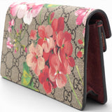 Gucci Pink/Beige GG Supremes Canvas Super Micro Blooms Dionysus Chain Bag 