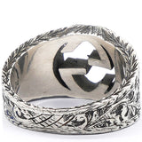 Gucci Sterling Silver Interlocking GG Signet Ring Size64 