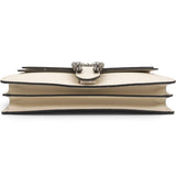 Gucci Textured Calfskin Crystal Small Dionysus Shoulder Bag Mystic White 