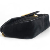 Gucci Velvet Matelasse Mini GG Marmont Shoulder Bag Black 