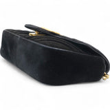 Gucci Velvet Matelasse Mini GG Marmont Shoulder Bag Black 