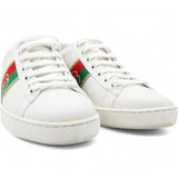  Gucci Web Interlocking G Womens Ace Sneakers White Size36 