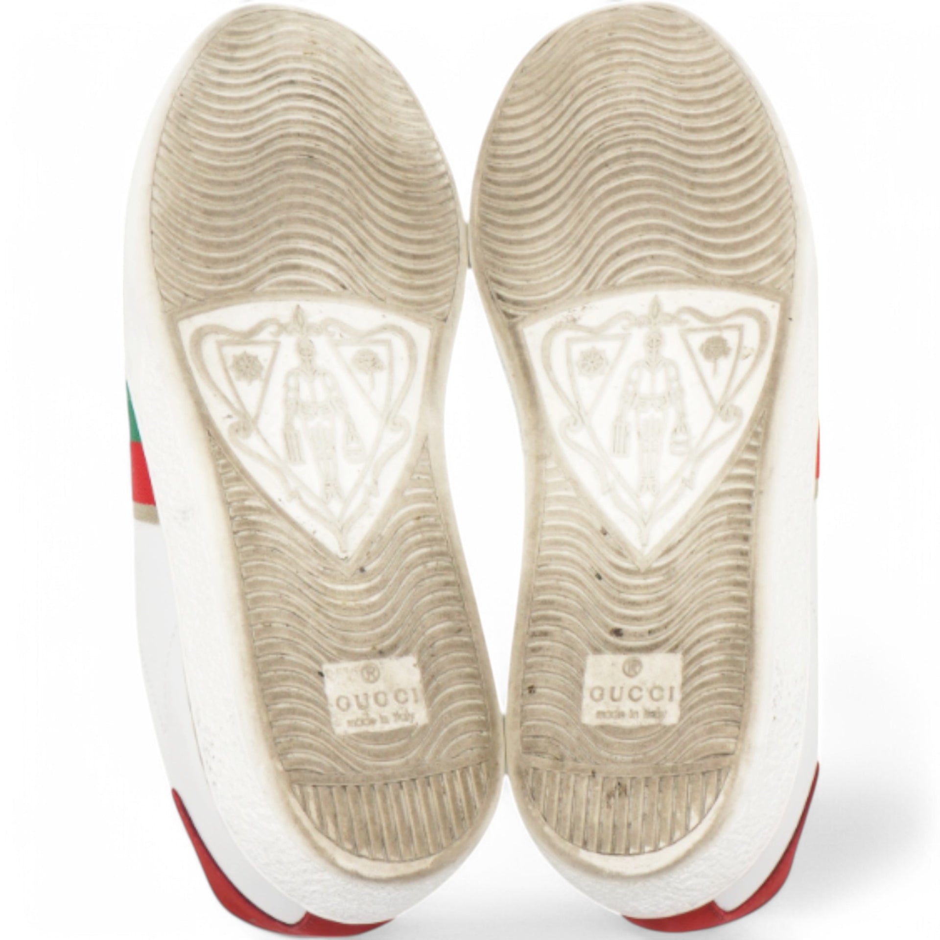  Gucci Web Interlocking G Womens Ace Sneakers White Size36 