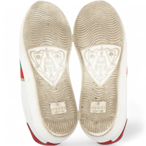  Gucci Web Interlocking G Womens Ace Sneakers White Size36 