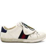 Gucci White Leather Embellished Pineapple Strap Ace Sneakers Size White Leather Embellished Pineapple Strap Ace Sneakers Size 34.5 