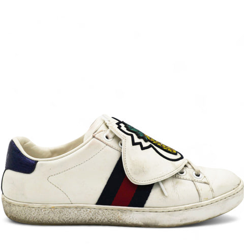 Gucci White Leather Embellished Pineapple Strap Ace Sneakers Size White Leather Embellished Pineapple Strap Ace Sneakers Size 34.5 