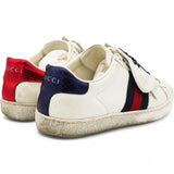 Gucci White Leather Embellished Pineapple Strap Ace Sneakers Size White Leather Embellished Pineapple Strap Ace Sneakers Size 34.5 