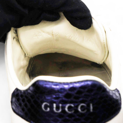 Gucci White Leather Embellished Pineapple Strap Ace Sneakers Size White Leather Embellished Pineapple Strap Ace Sneakers Size 34.5 