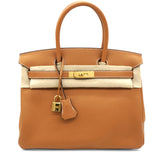 HERMES Birkin 30 Natural Sable Handbag 
