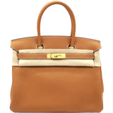 HERMÈS Birkin 30 Natural Sable Handbag 