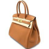 HERMES Birkin 30 Natural Sable Handbag 