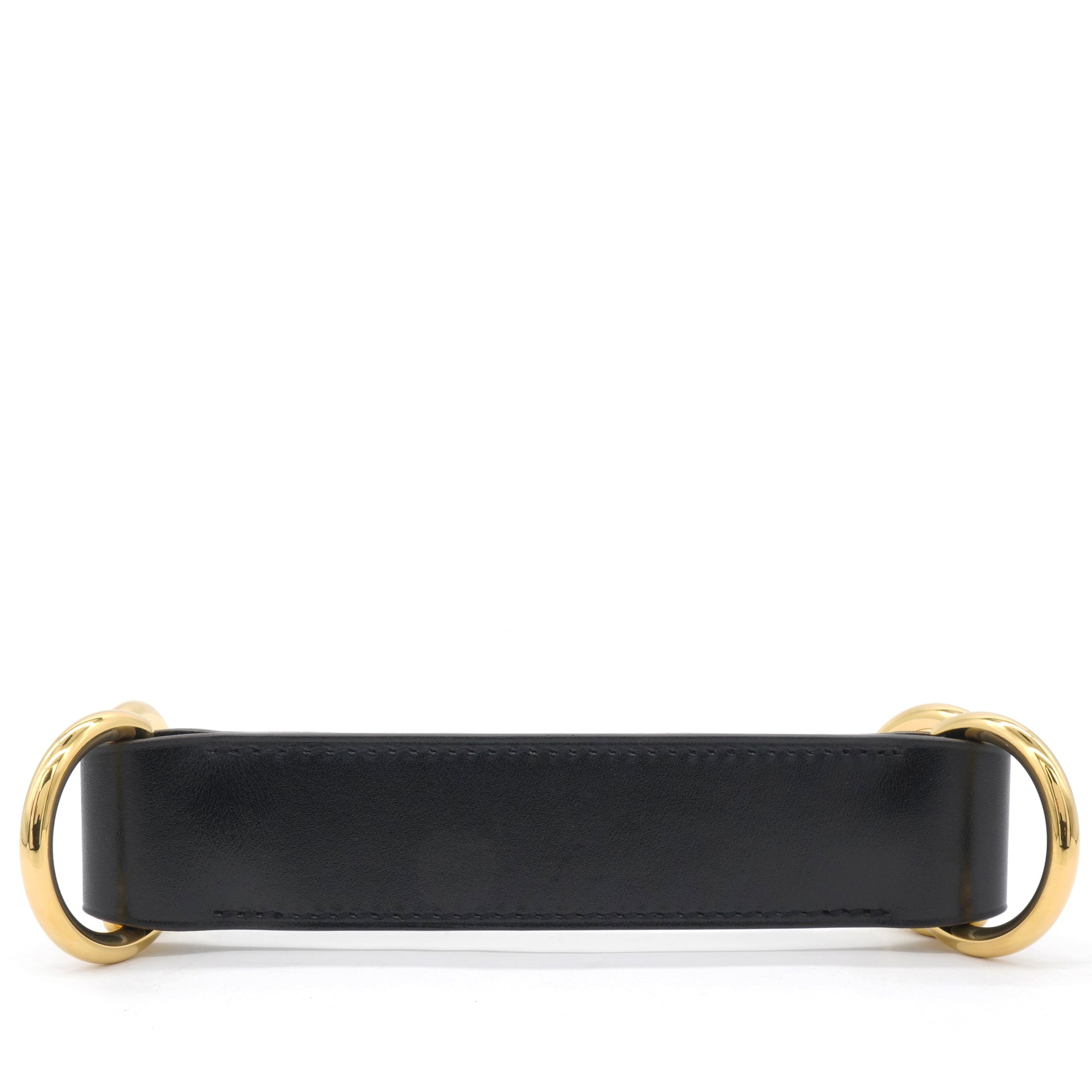 HERMES Black Leather Extension Chain 