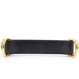 HERMES Black Leather Extension Chain 