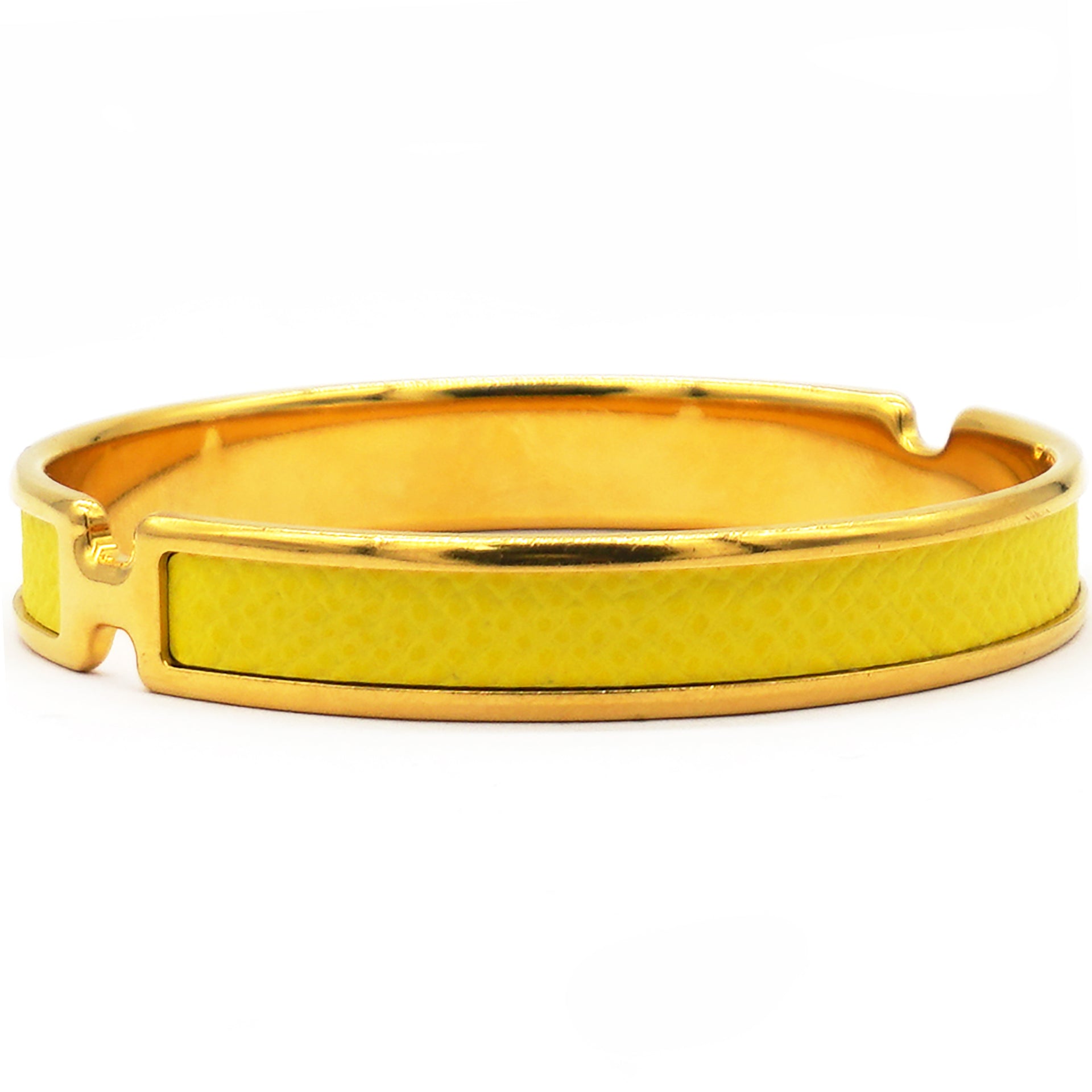 HERMES  Box Olympe Ear Cuff Jaune Citron 