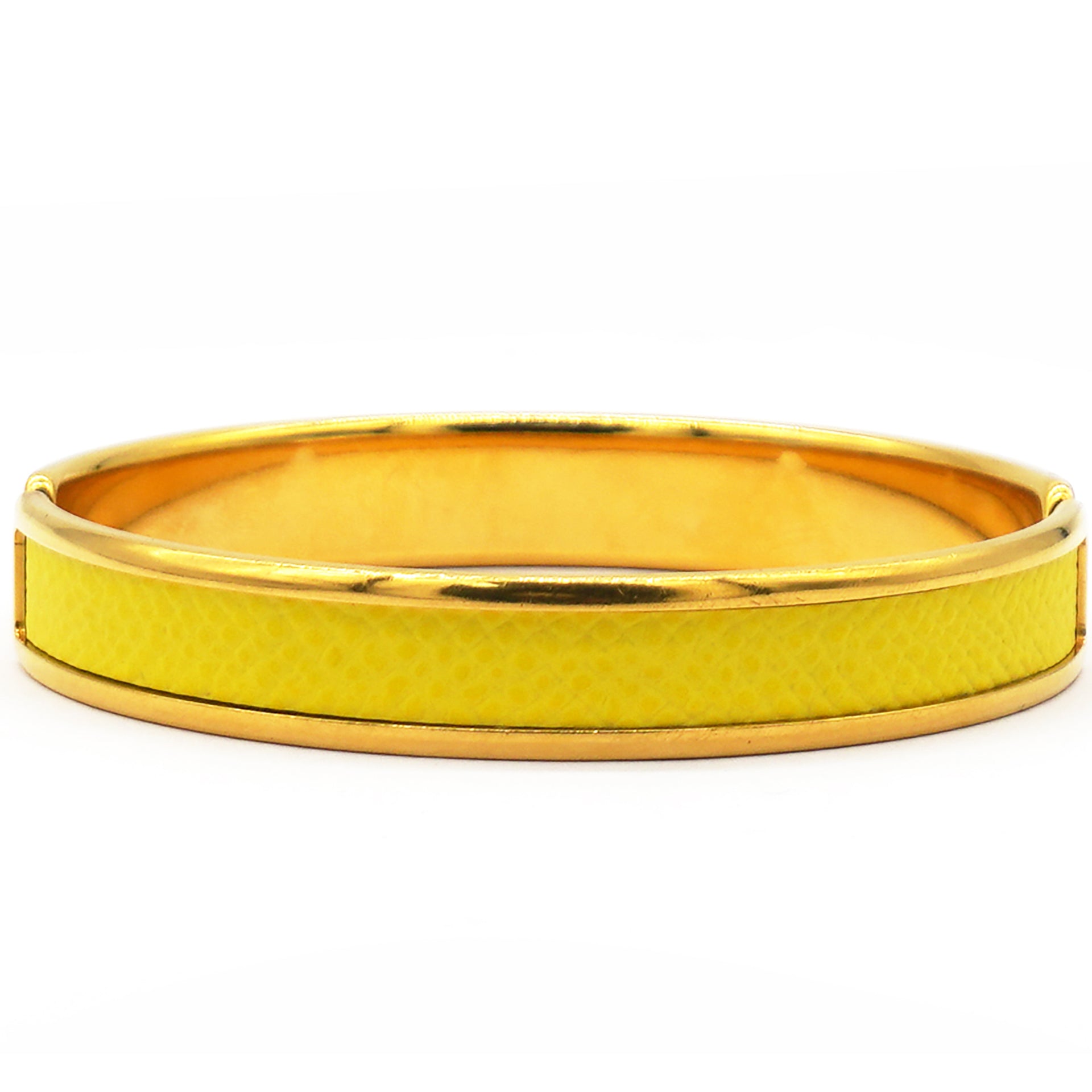 HERMES  Box Olympe Ear Cuff Jaune Citron 