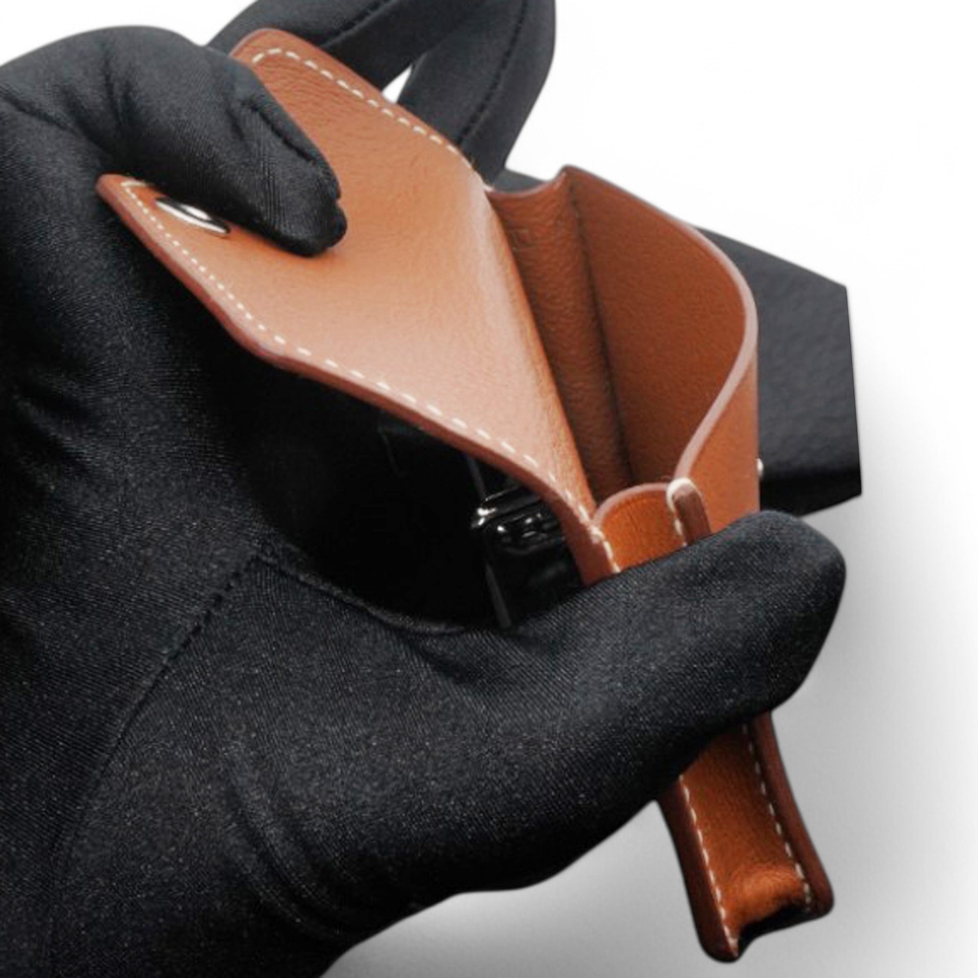 HERMES Brown Belt Bag Leather 