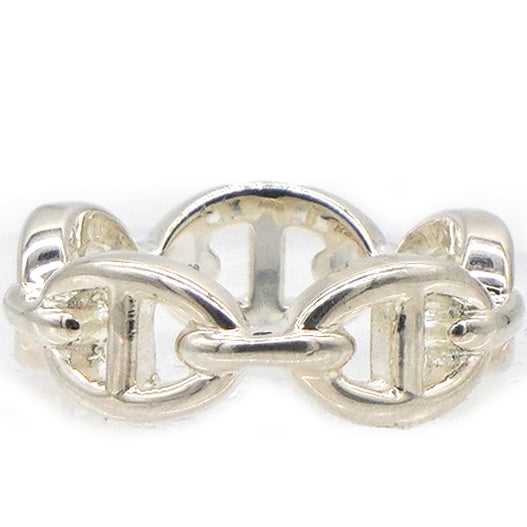 HERMES Chaine D'Ancre Silver 925 Fashion No Stone Band Ring Silverr Size52 