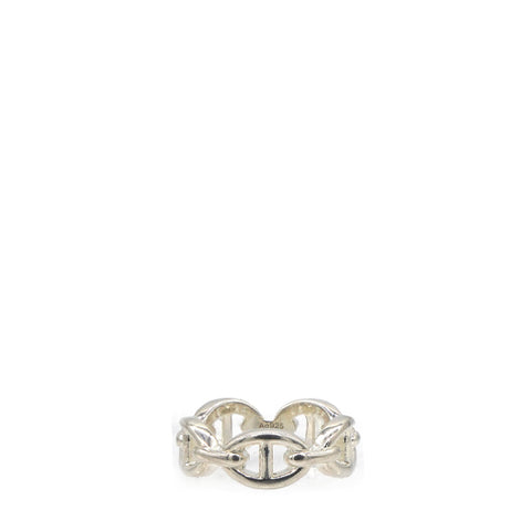 HERMES Chaine D'Ancre Silver 925 Fashion No Stone Band Ring Silverr Size52 