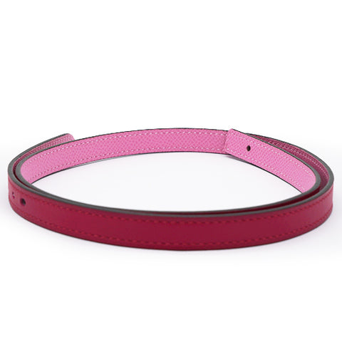 HERMES Chaine Medor Belt Buckle & Reversible Leather Strap 13 Mm Pink 70 