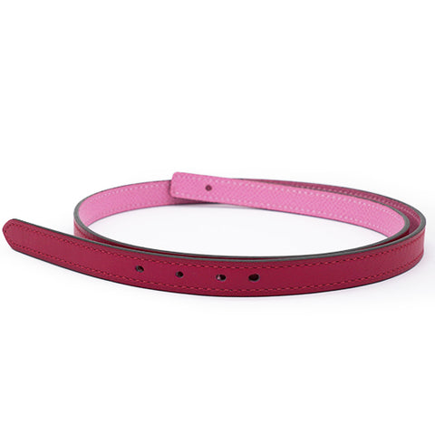HERMES Chaine Medor Belt Buckle & Reversible Leather Strap 13 Mm Pink 70 
