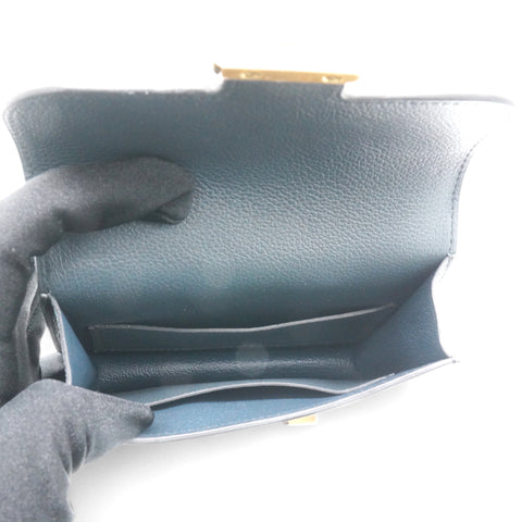 HERMES Evercolor Constance Slim Wallet Dark Green 
