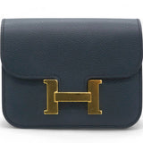 HERMES Evercolor Constance Slim Wallet Dark Green 