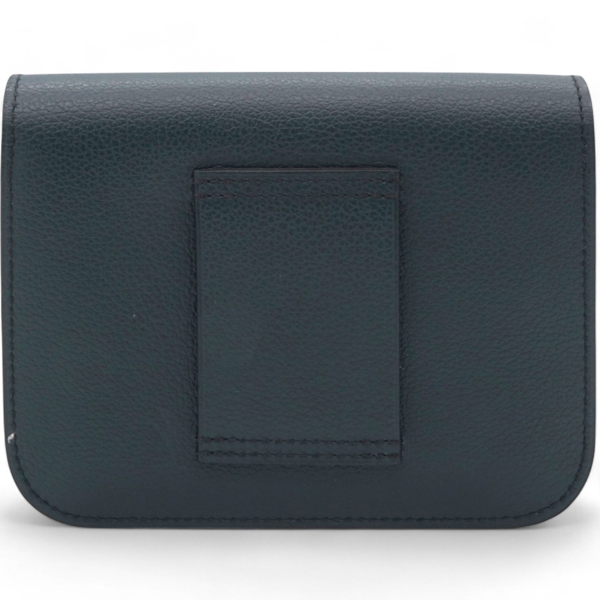 HERMES Evercolor Constance Slim Wallet Dark Green 
