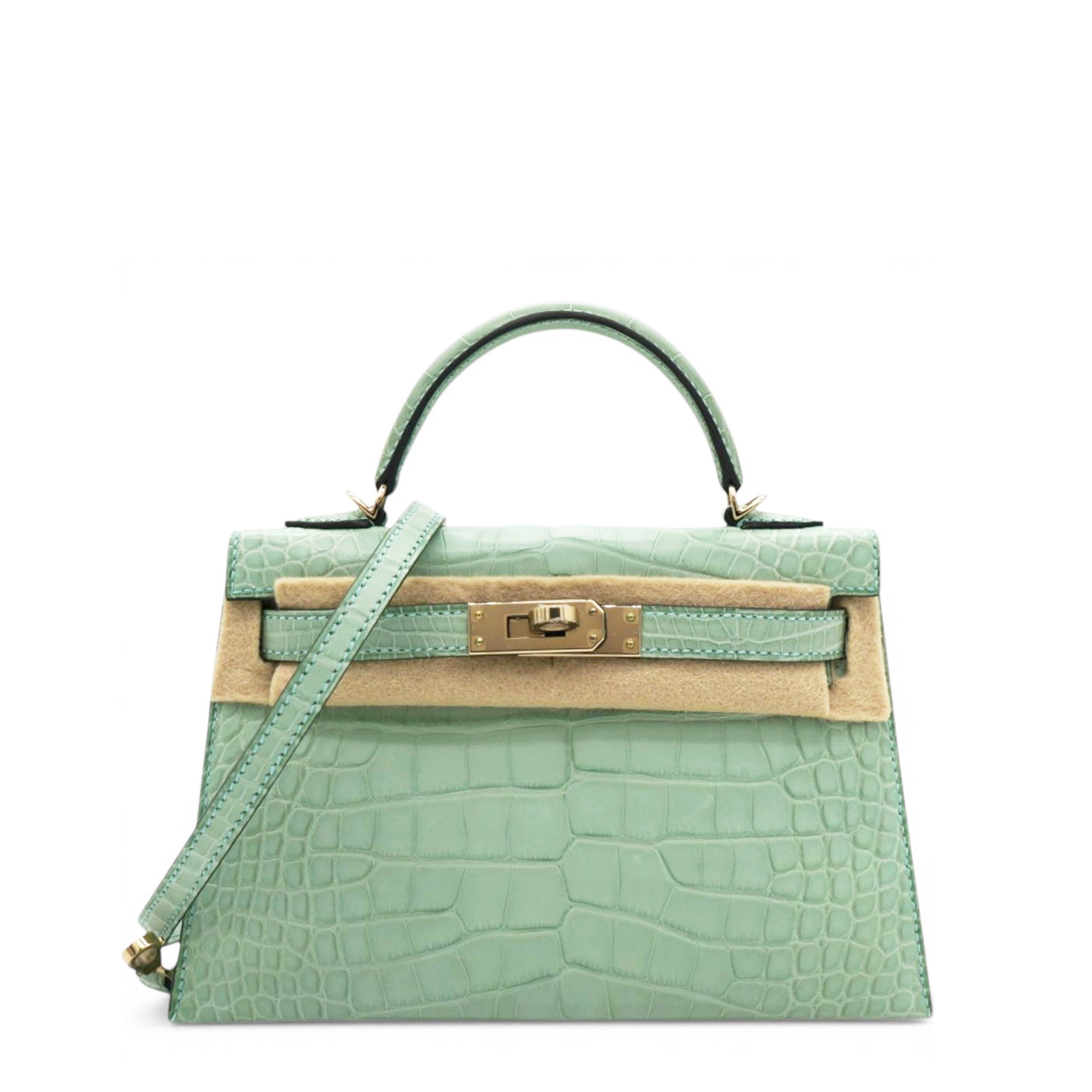 HERMES Kelly Mini Alligator Matte Vert d´Eau