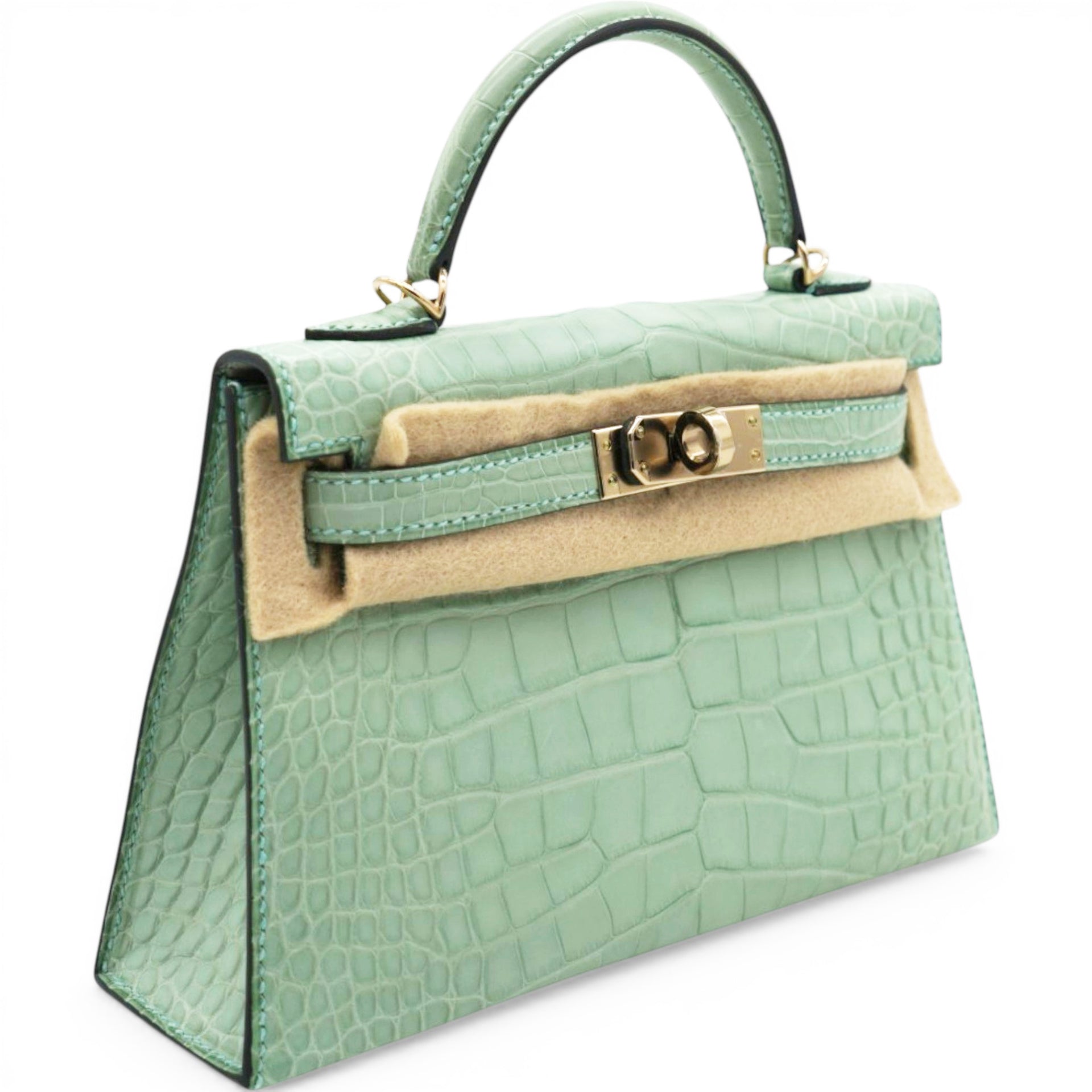 HERMES Kelly Mini Alligator Matte Vert d´Eau 