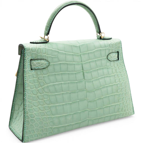 HERMES Kelly Mini Alligator Matte Vert d´Eau 