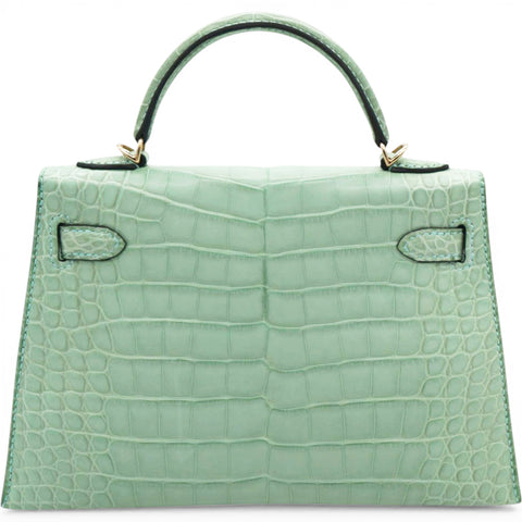 HERMES Kelly Mini Alligator Matte Vert d´Eau 